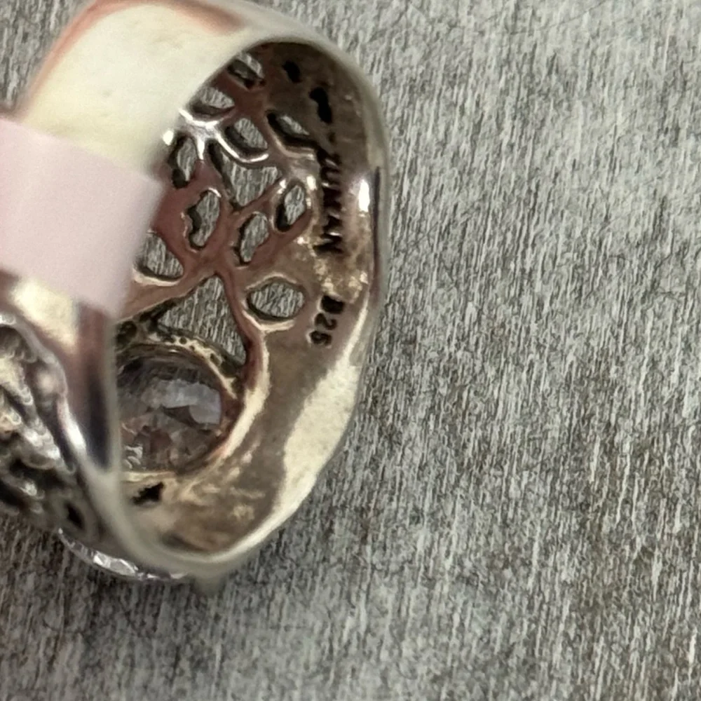 Noa Zuman Sterling Silver 925 Ring W Round Clear CZ Sz. 8